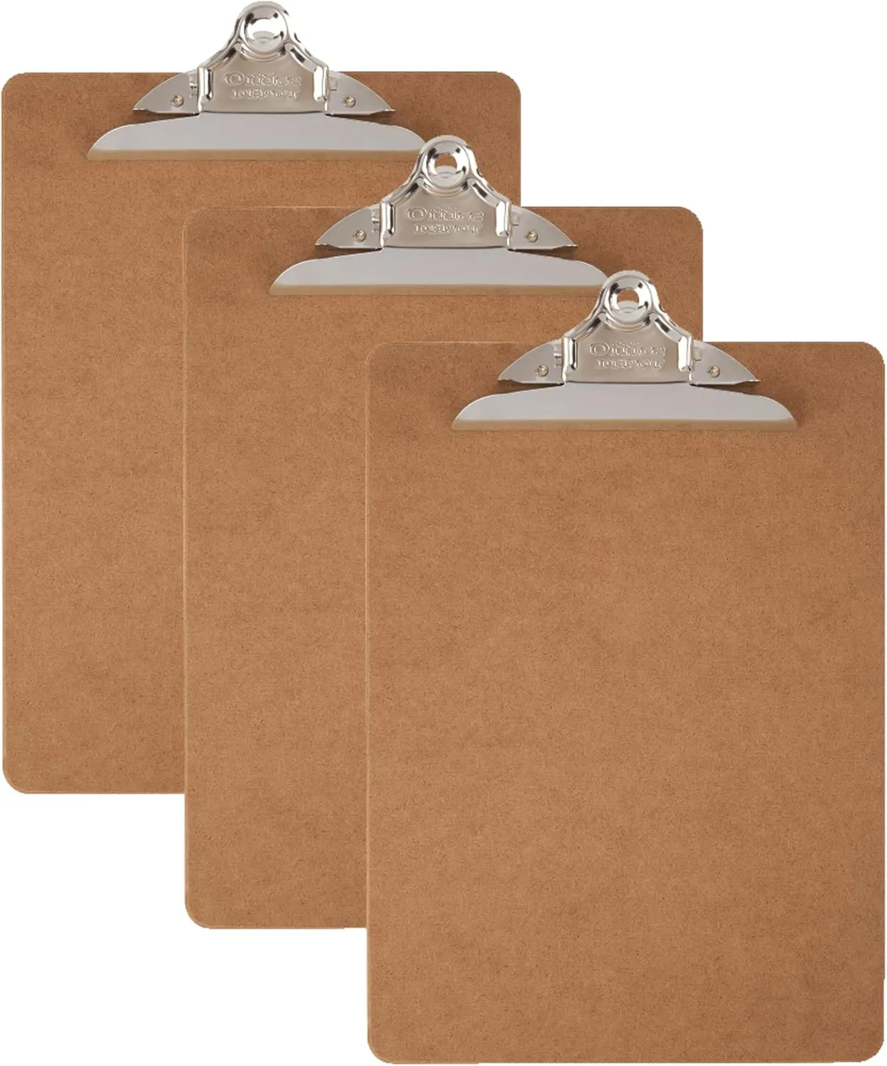 Office Depot Wood Clipboards, Letter Size 9 in x 12-1/2 in, 100% Recycled, Pack of 3