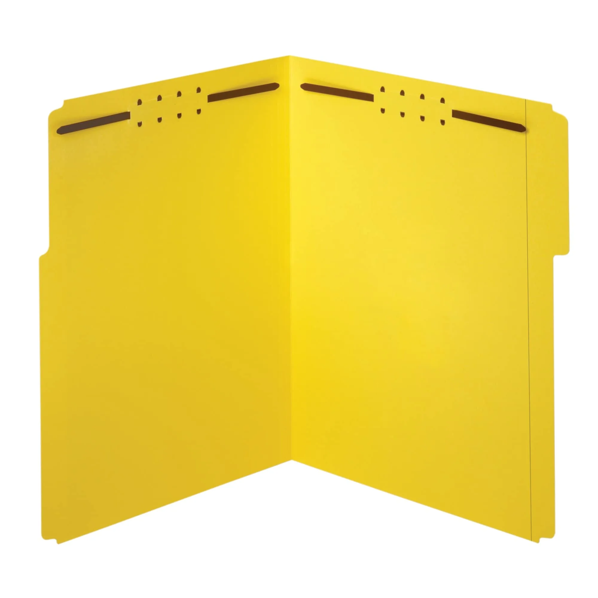 Office Depot Color Fastener File Folders, Letter Size, Yellow, Pack of 50