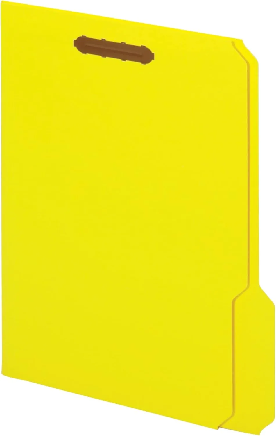 Office Depot Color Fastener File Folders, Letter Size, Yellow, Pack of 50