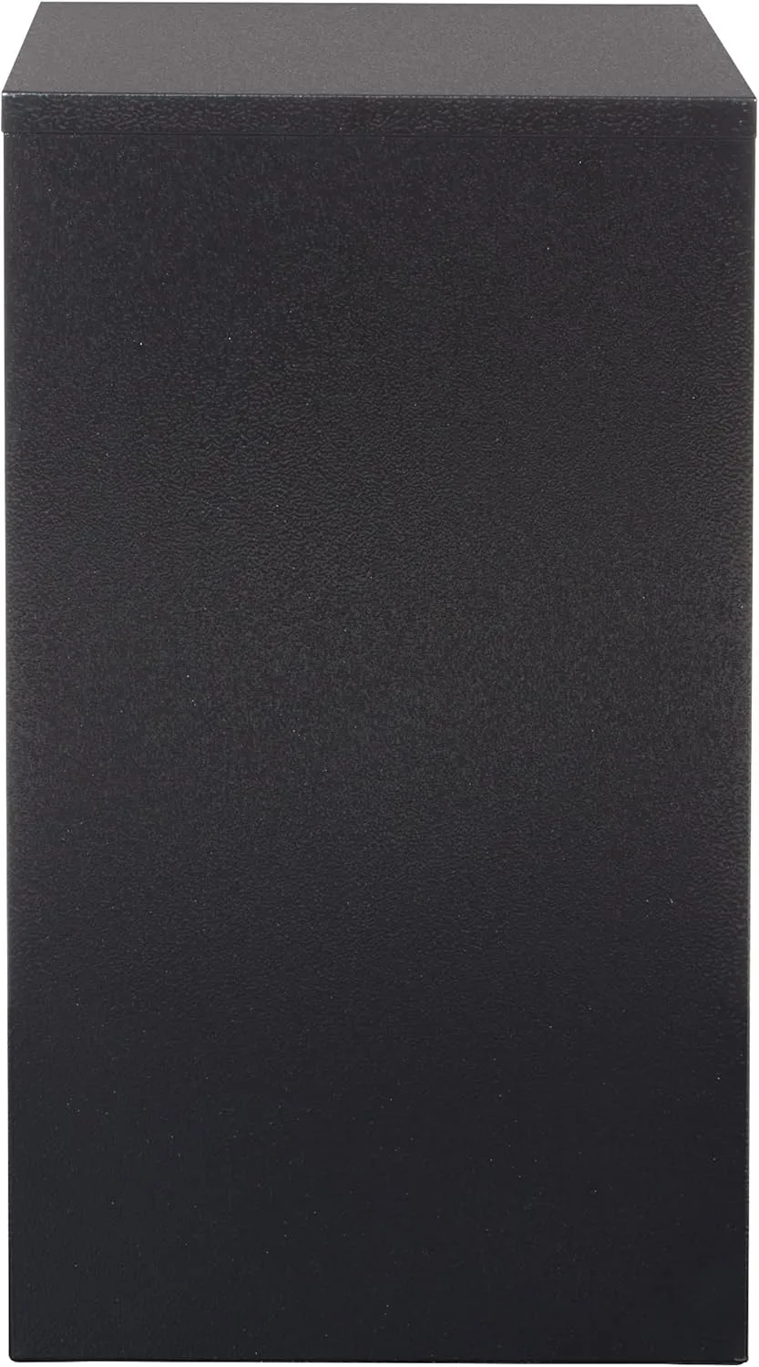 Office Star 20inD Vertical 2-Drawer Locking File Cabinet, Black