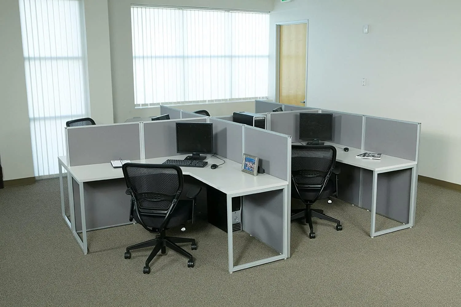 Office Star Air Grid Mid-Back Mesh Chair, Black - 20.5 x 19.5 x 42 in
