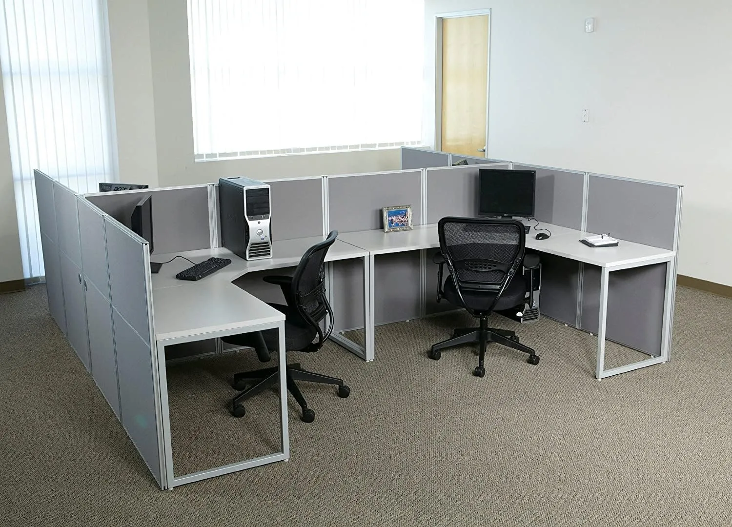 Office Star Air Grid Mid-Back Mesh Chair, Black - 20.5 x 19.5 x 42 in
