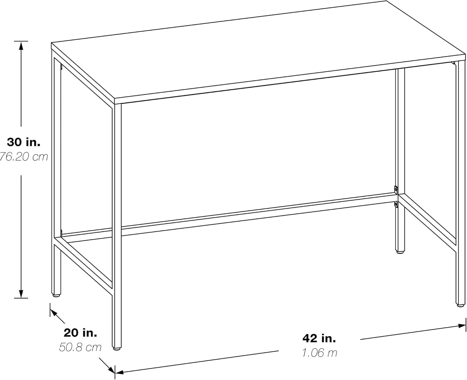 OSP Home Furnishings Contempo 42-Inch Desk
