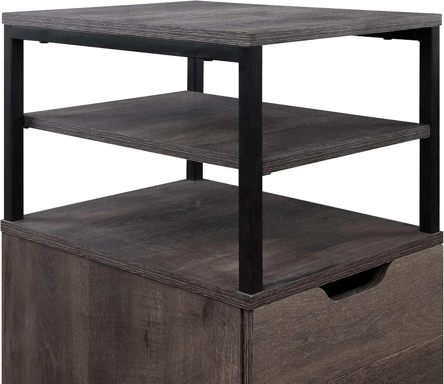 OSP Home Furnishings Contempo Mobile Cart, Ozark Ash