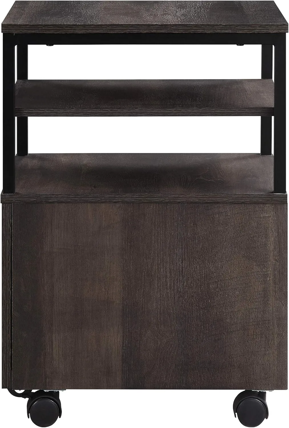 OSP Home Furnishings Contempo Mobile Cart, Ozark Ash