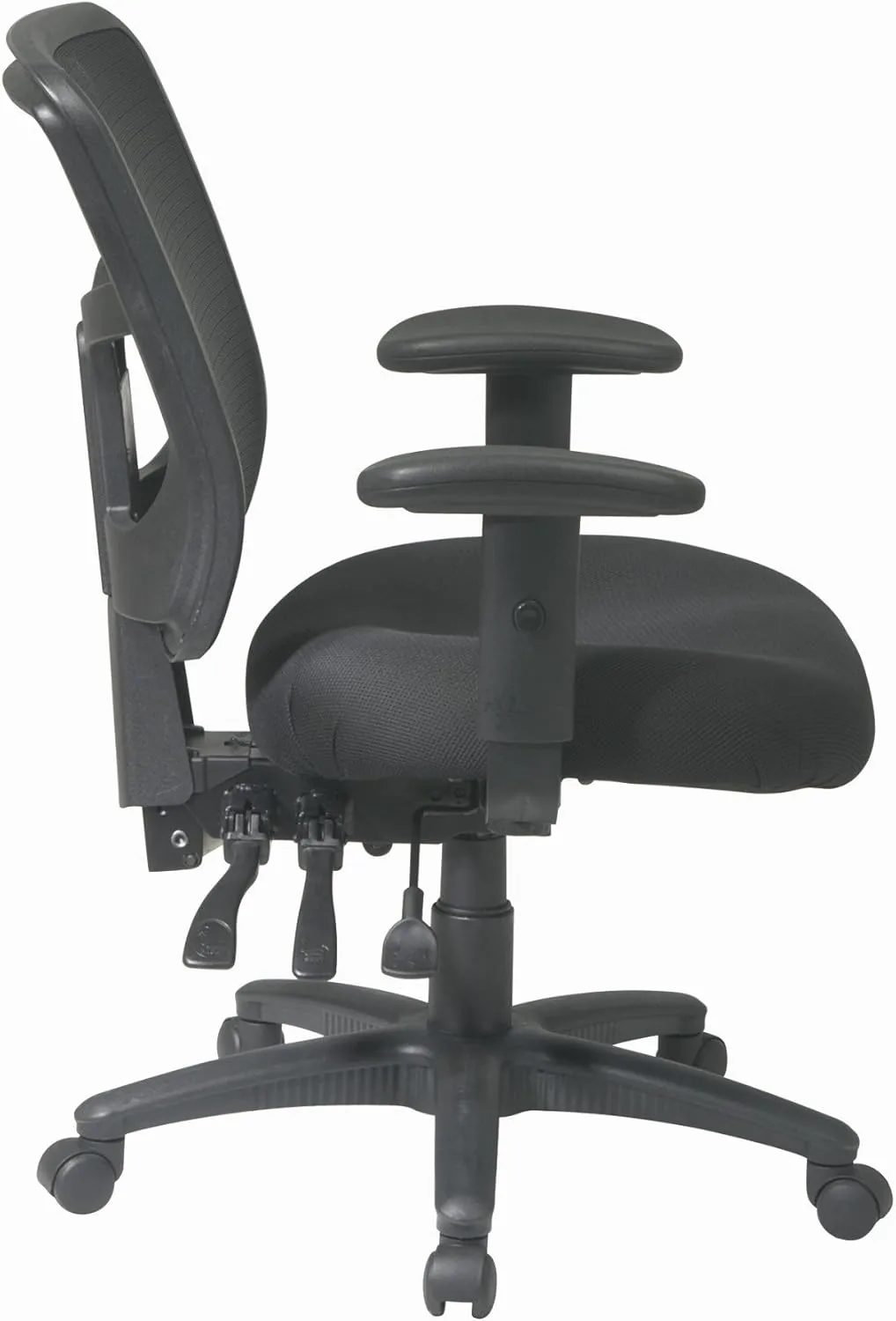 Office Star ProGrid Breathable Mesh Back Manager's Office Chair with Built-in Lumbar Support and 2-Way Adjustable Padded