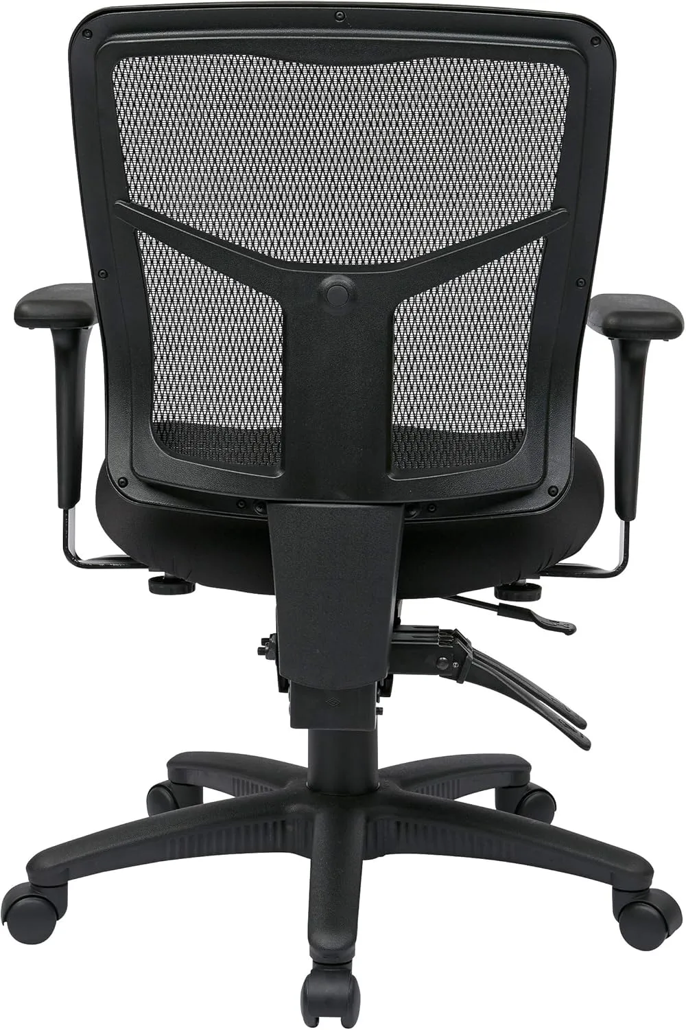 Office Star ProGrid Breathable Mesh Back Manager's Office Chair with Built-in Lumbar Support and 2-Way Adjustable Padded