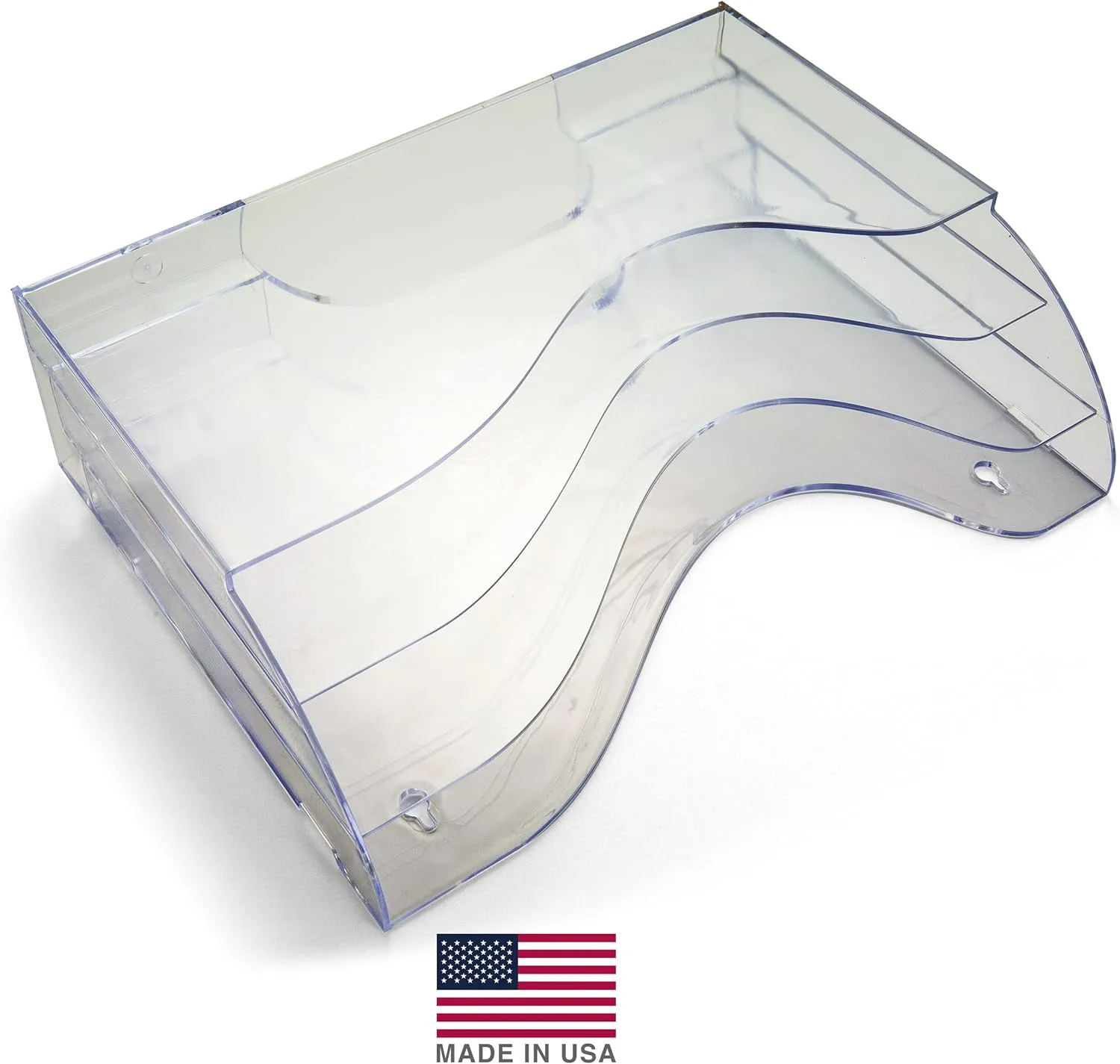 Officemate 22904 Desktop Paper File Organizer, 3-Tier, Clear