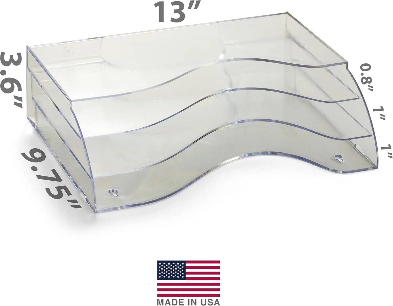 Officemate 22904 Desktop Paper File Organizer, 3-Tier, Clear