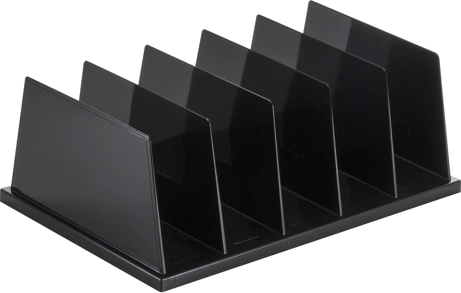 Officemate Large Sorter, 5 Compartments, 9 x 13 1/2 x 5 Inches, Black (21222)