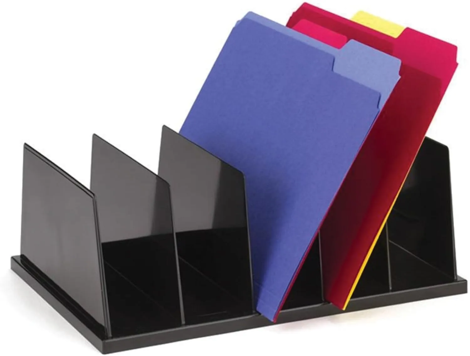Officemate Large Sorter, 5 Compartments, 9 x 13 1/2 x 5 Inches, Black (21222)