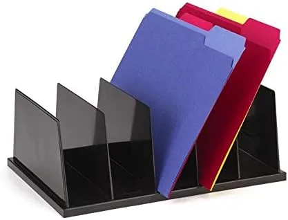 Officemate Large Sorter, 5 Compartments, 9 x 13 1/2 x 5 Inches, Black (21222)