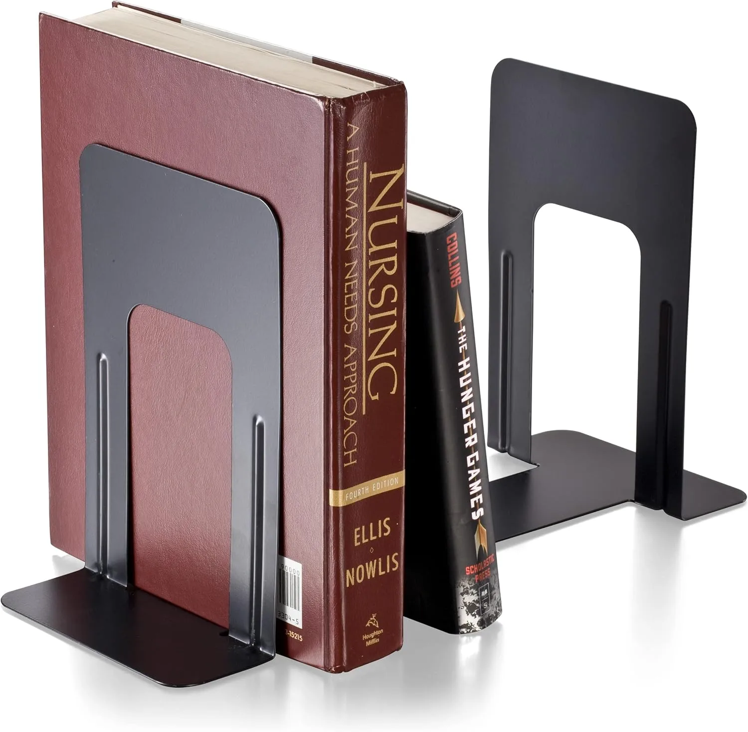 Officemate Non-Skid Bookends, 9”, Non-Skid Base, Chip Proof Enamel Coating (93051)