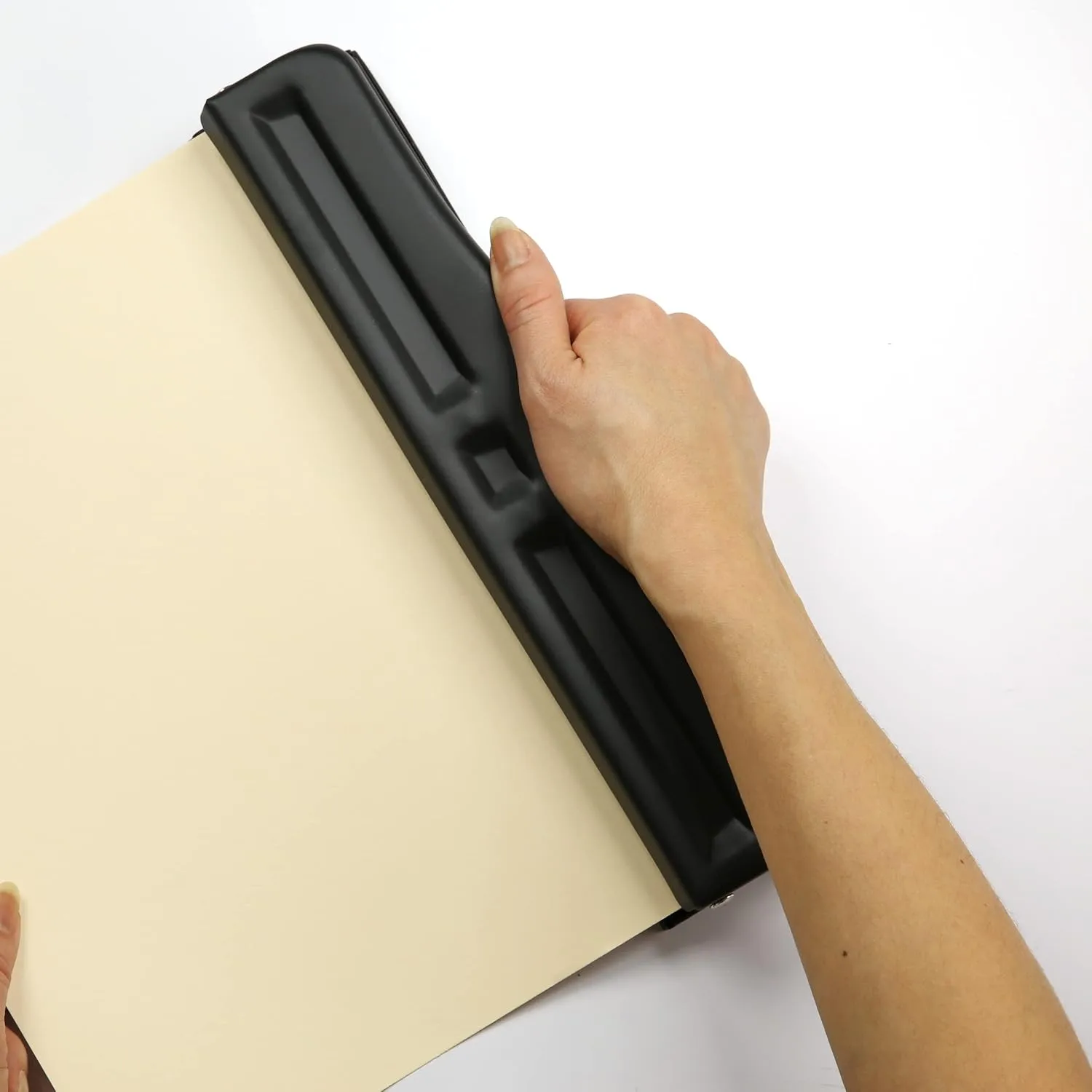 Officemate Adjustable Three-Hole Punch, 11 Sheet Capacity, Black (90095)