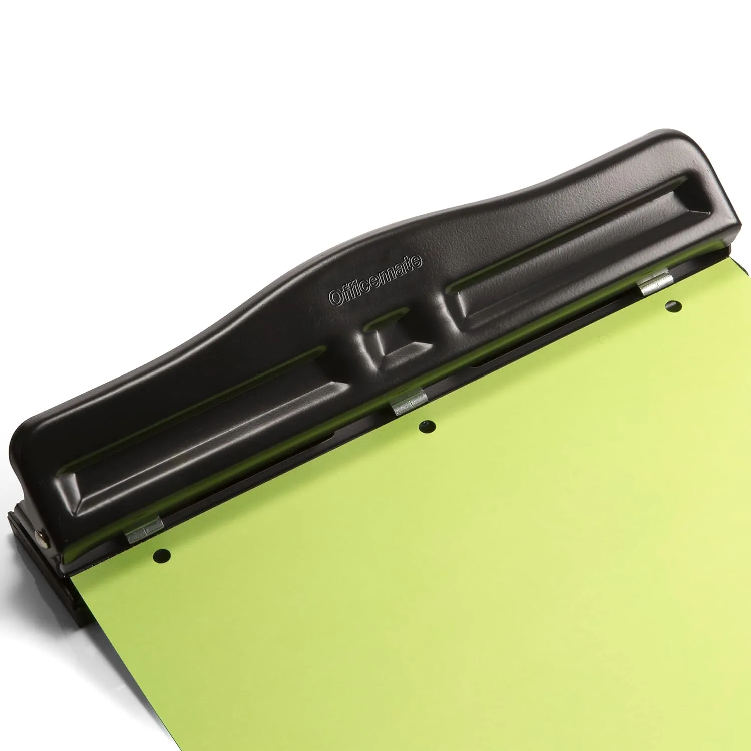 Officemate Adjustable Three-Hole Punch, 11 Sheet Capacity, Black (90095)