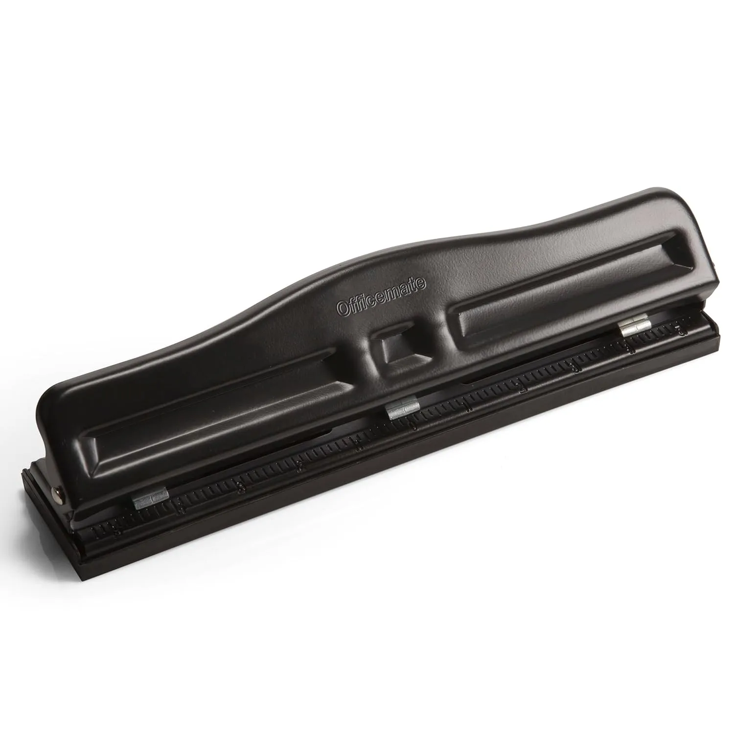 Officemate Adjustable Three-Hole Punch, 11 Sheet Capacity, Black (90095)