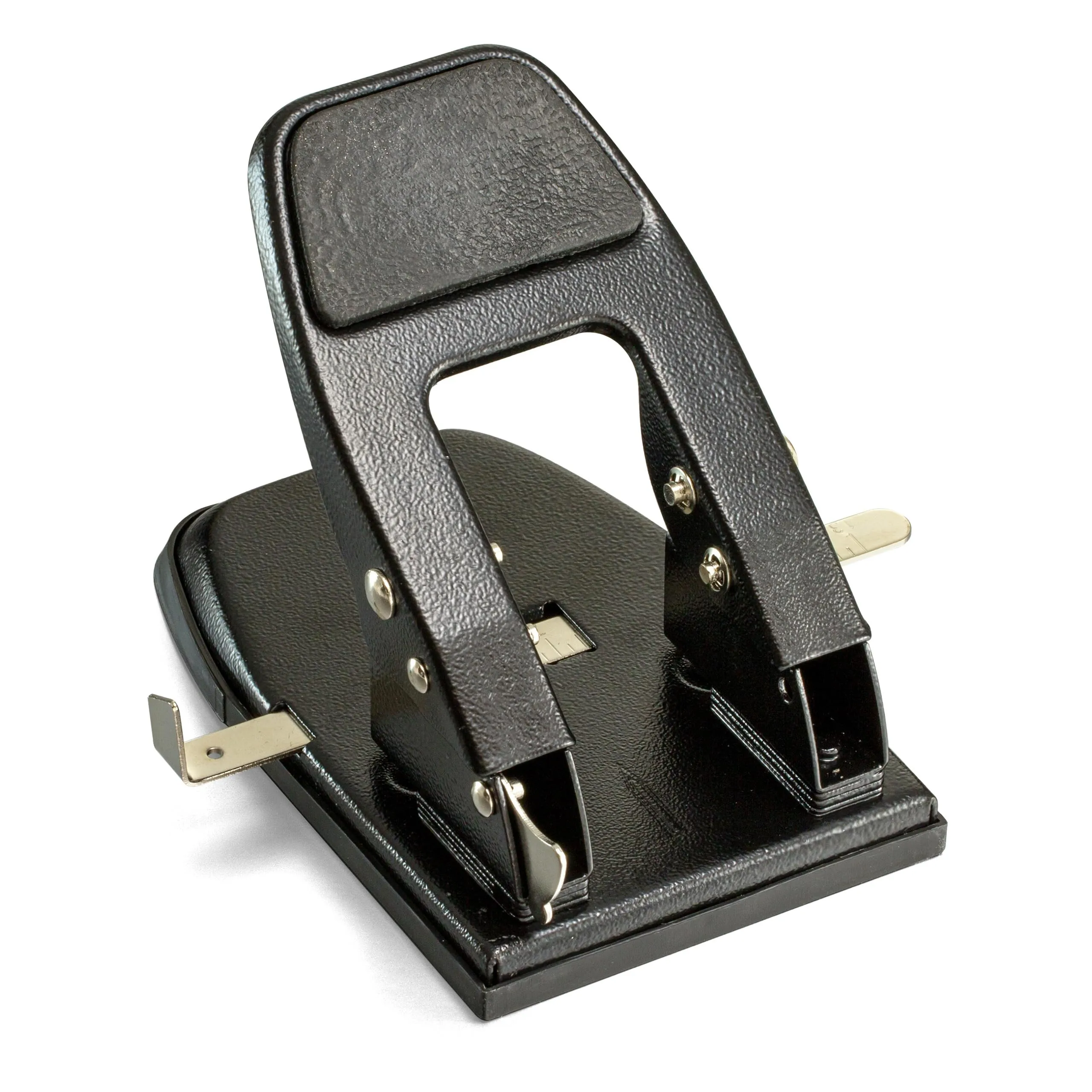 Officemate Heavy Duty 2-Hole Punch, Padded Handle, Black, 50-Sheet Capacity