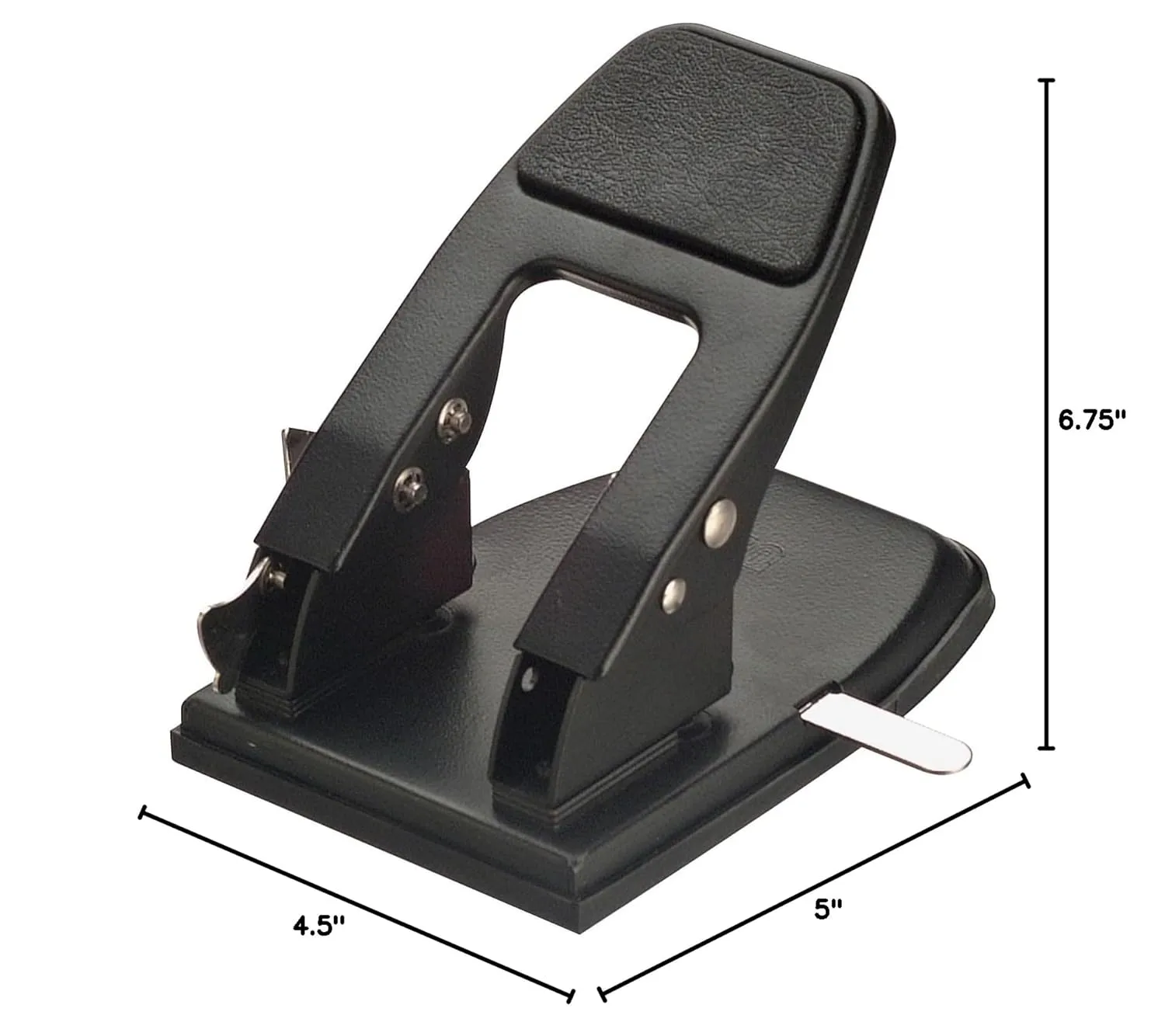 Officemate Heavy Duty 2-Hole Punch, Padded Handle, Black, 50-Sheet Capacity