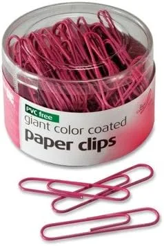 OIC Paper Clips, Jumbo, Pink, 80 Count - Breast Cancer Awareness