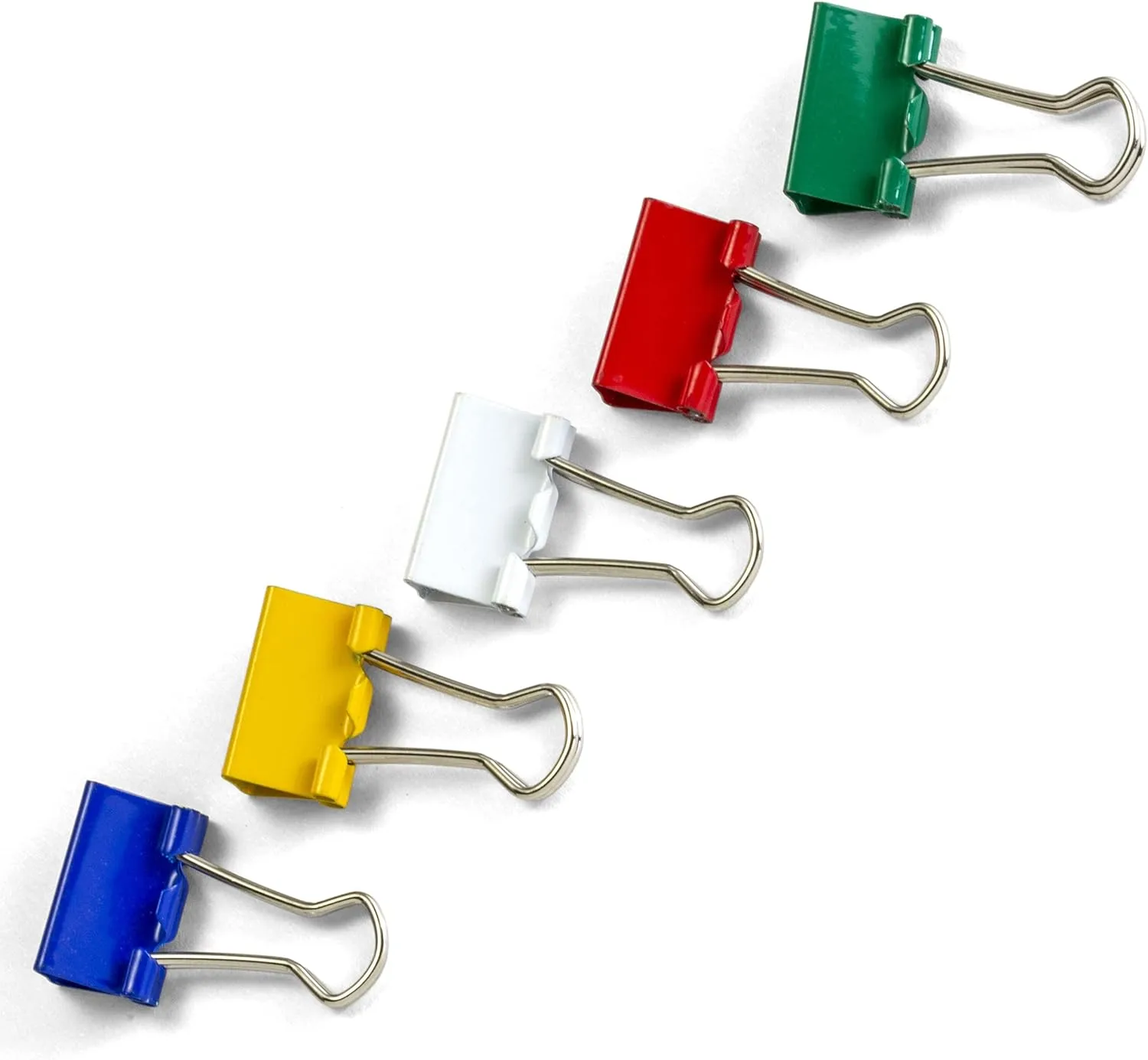 OFFICEMATE Assorted Colors Binder Clips in Reusable Tub