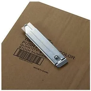 OIC Single-Sided Razor Blade Carton Cutters, Silver, Pack Of 12
