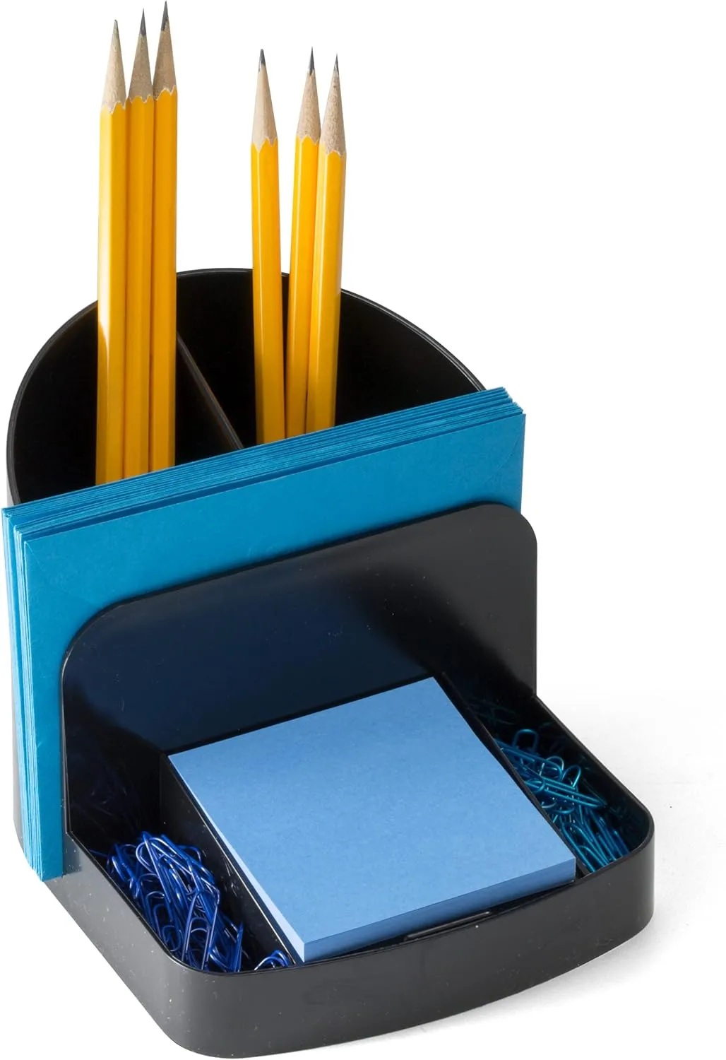 Officemate Recycled Deluxe Desk Organizer, Black (26022) 5" x 5.4" x 6.8"