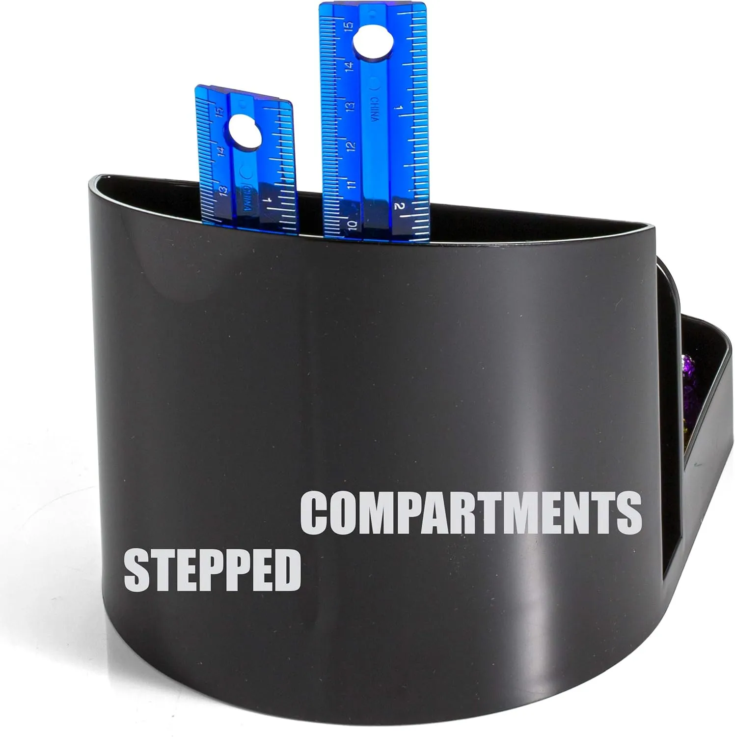 Officemate Recycled Deluxe Desk Organizer, Black (26022) 5" x 5.4" x 6.8"