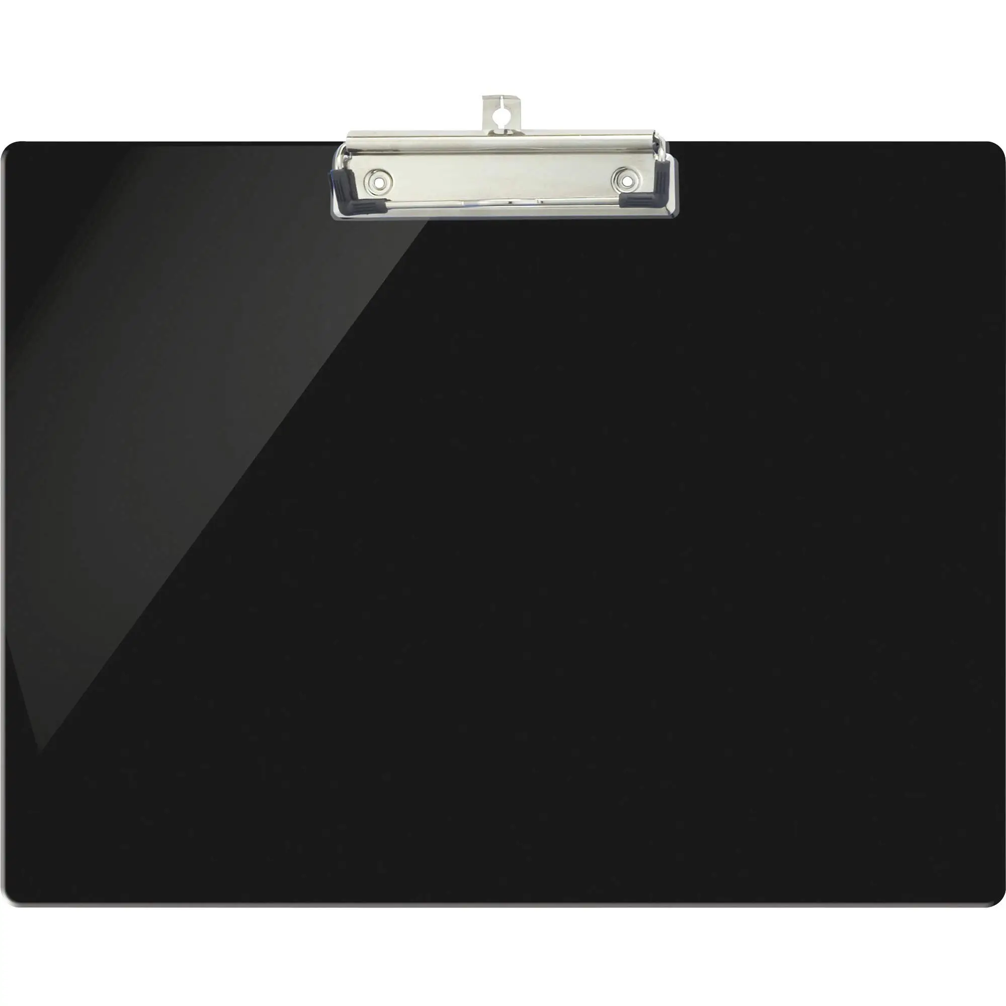 Officemate Recycled Landscape Plastic Clipboard, Black, 9in x 12½in (83050)