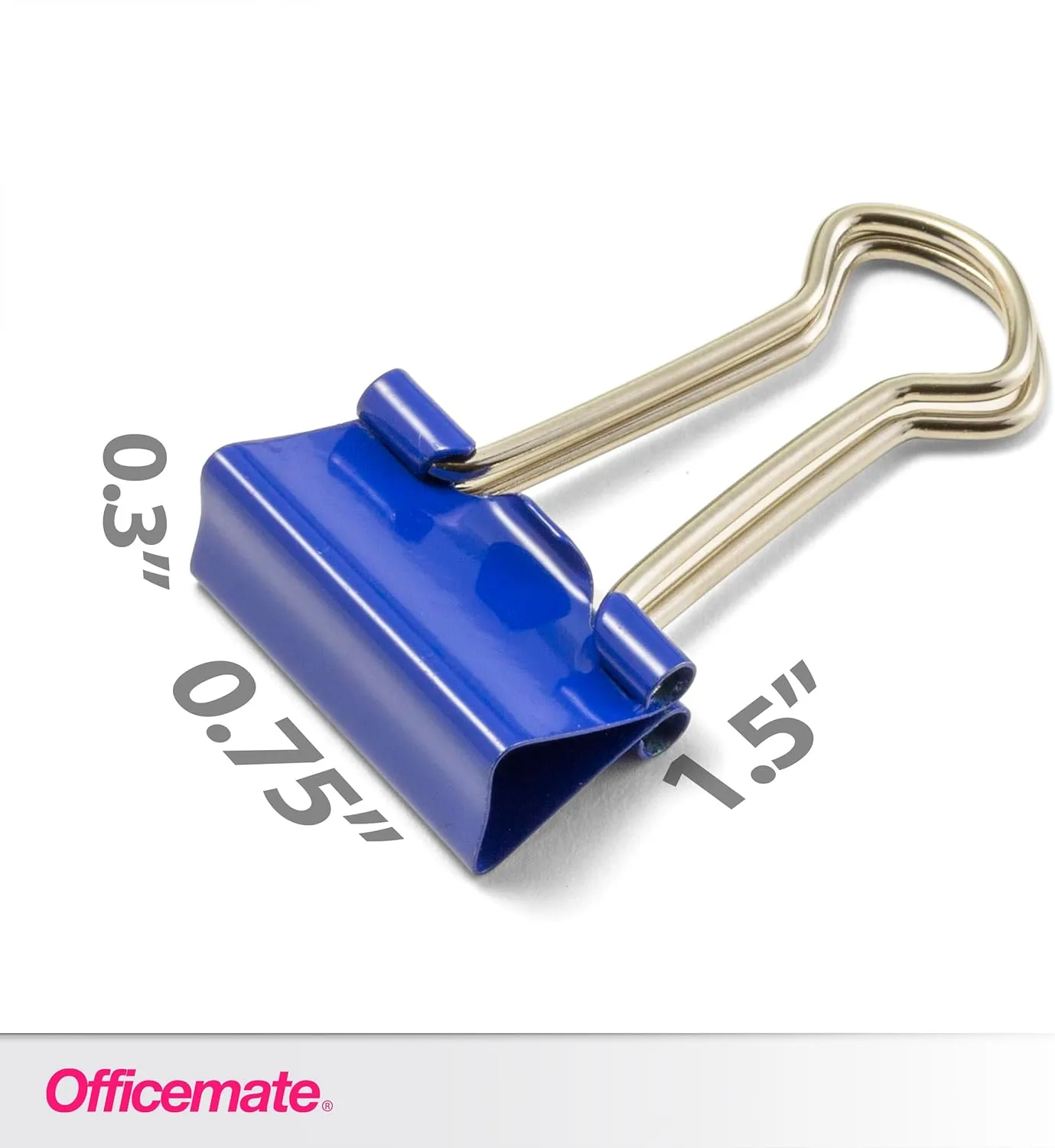 OFFICEMATE Assorted Colors Binder Clips in Reusable Tub