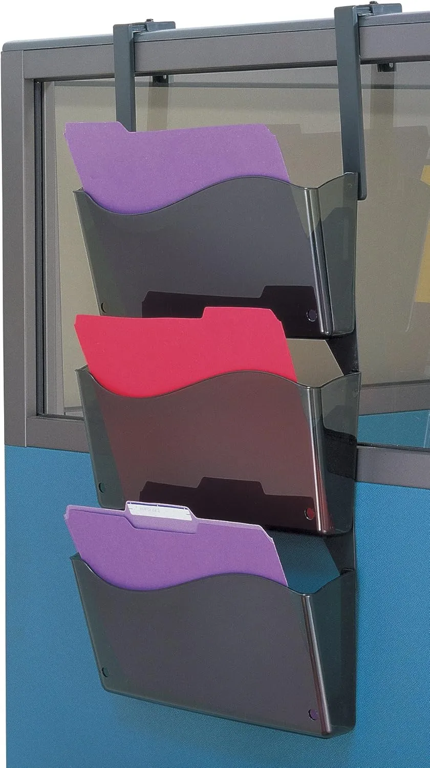 Officemate Unbreakable Wall Files, Letter/A4 Size, Smoke, 3 Pack