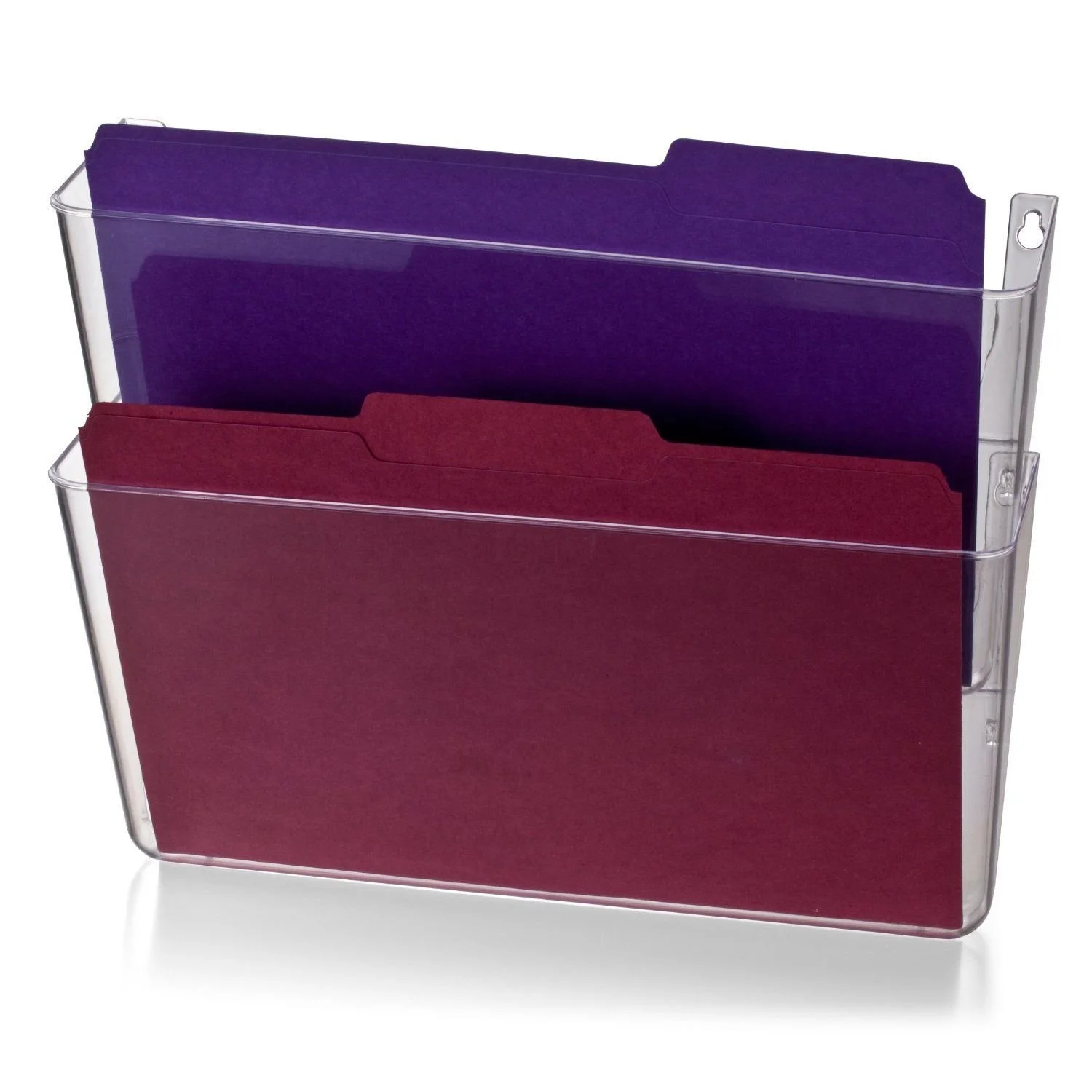 OIC Wall Mountable Space-Saving Files, Letter Size, Clear