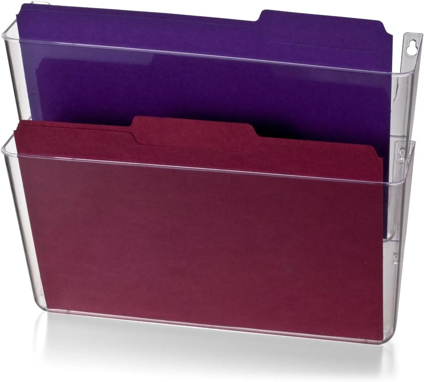 OIC Wall Mountable Space-Saving Files, Letter Size, Clear