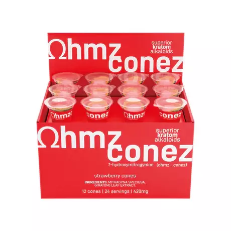 OHMZ CONEZ 7-HYDROXYMITRAGYNINE 12CONES | 24 SERVINGS | 420MG