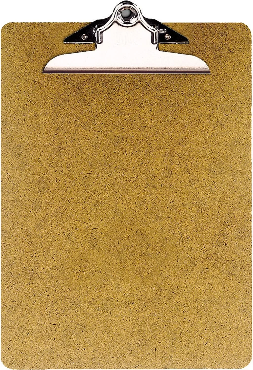 OIC 100% Recycled Hardboard Clipboard, Letter Size, 9in x 12 1/2in, Brown, 83140