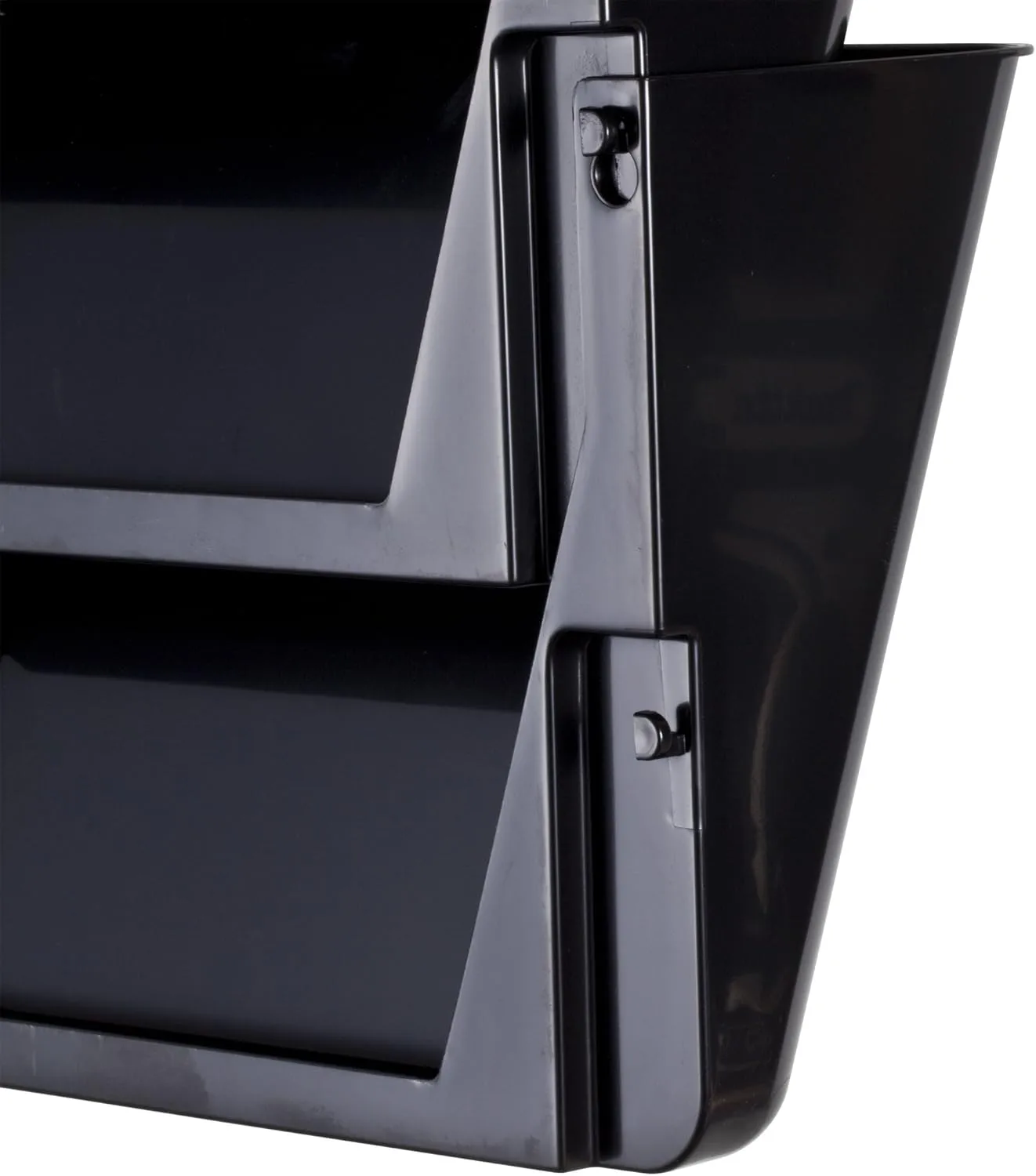 OIC Wall Mountable Space-Saving Files, Letter Size, Black, 2 Pack