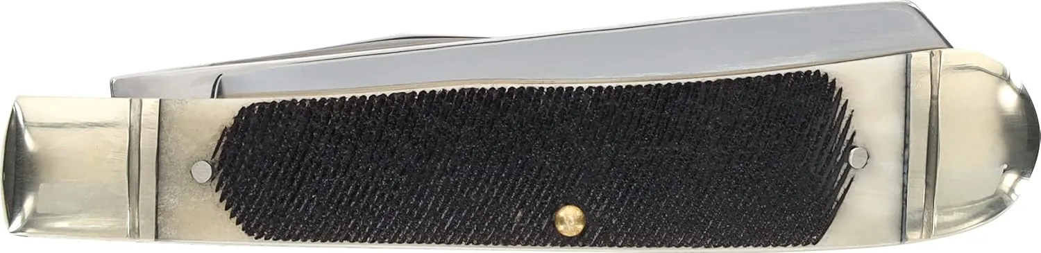 Old Timer 95OTB Genuine Bone Large Gunstock Trapper 7.3in S.S. Traditional Folding Knife with 3.1in Clip Point and Bone
