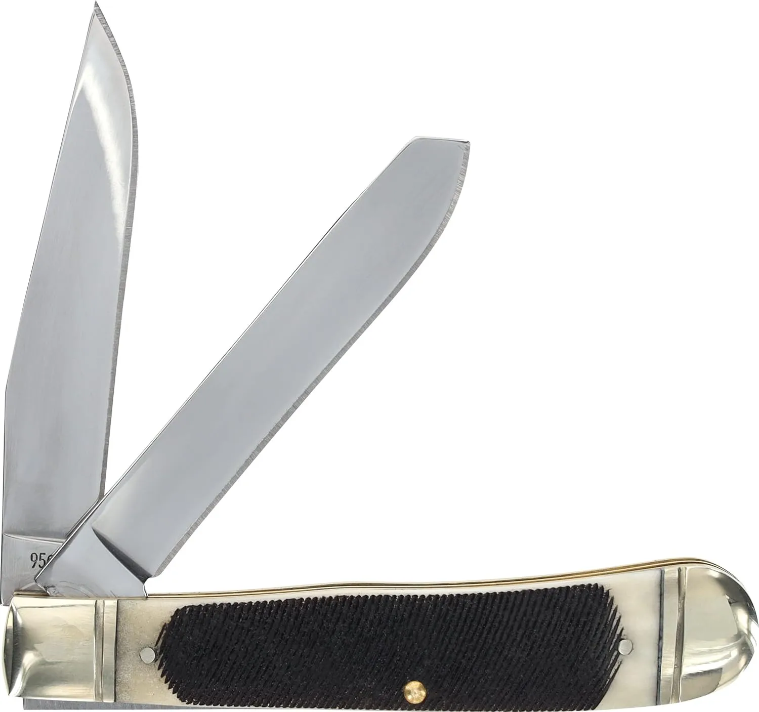 Old Timer 95OTB Genuine Bone Large Gunstock Trapper 7.3in S.S. Traditional Folding Knife with 3.1in Clip Point and Bone