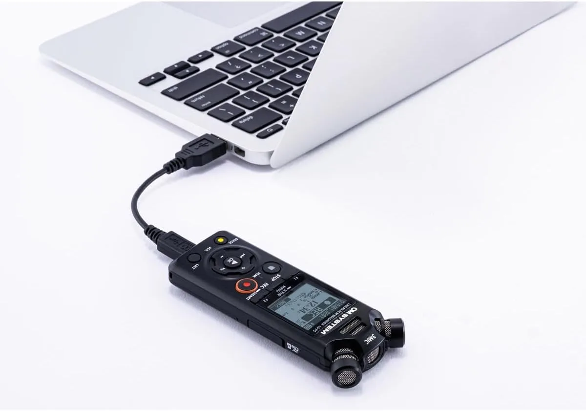 OM SYSTEM Olympus LS-P5 PCM Recorder with tresmic 3-Microphone, Bluetooth, USB Mic Mode, 16GB