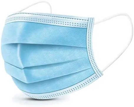 Omar, Inc. 3-Ply Pleated Disposable Face Mask, Adult, One Size, Box Of 50