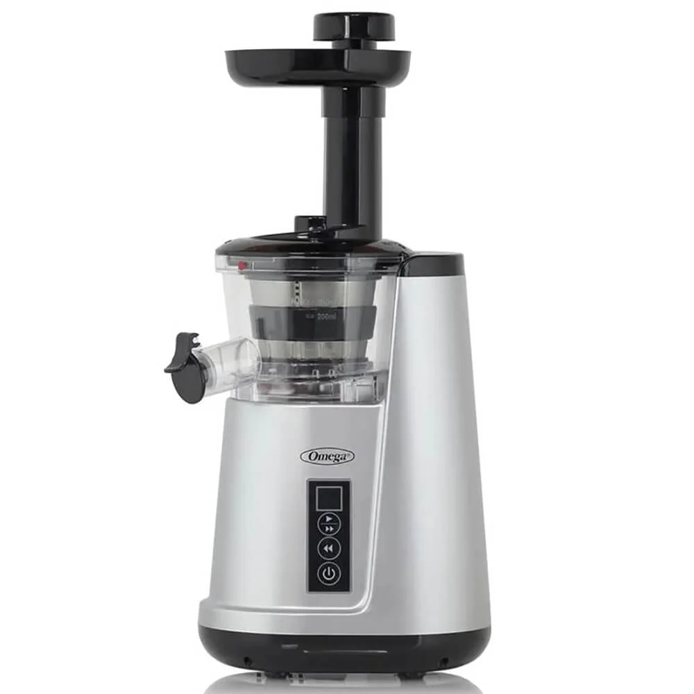 OMEGA Cold Press Vertical Masticating Juicer 45-65 RPM 150-Watts 3-Stage Auger BPA-Free Container