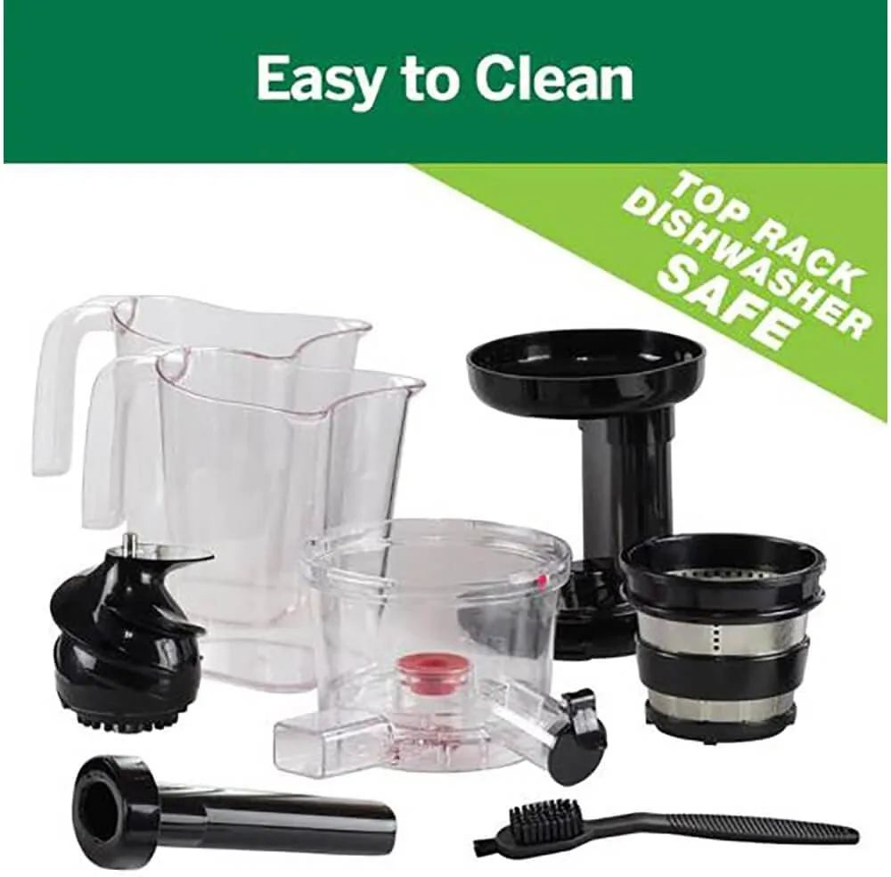 OMEGA Cold Press Vertical Masticating Juicer 45-65 RPM 150-Watts 3-Stage Auger BPA-Free Container