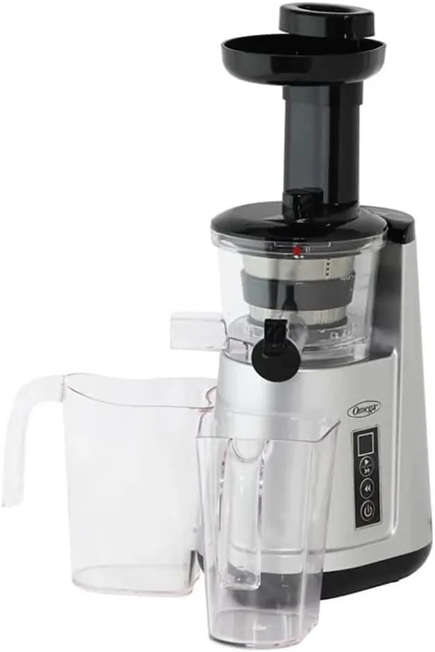 OMEGA Cold Press Vertical Masticating Juicer 45-65 RPM 150-Watts 3-Stage Auger BPA-Free Container