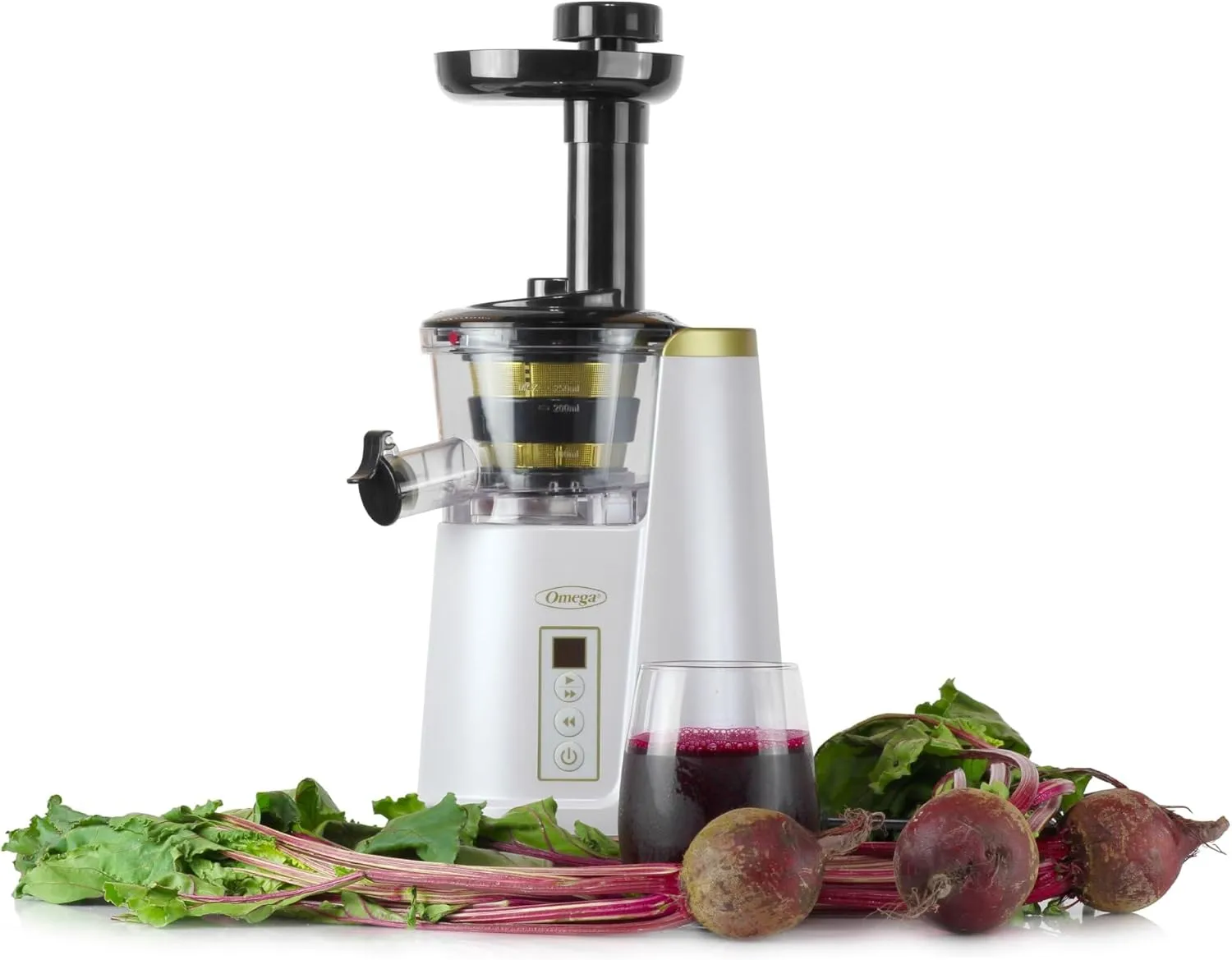 OMEGA Cold Press Vertical Masticating Juicer 45-65 RPM 150-Watts 3-Stage Auger BPA-Free Container
