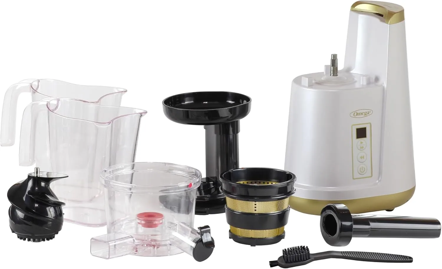 OMEGA Cold Press Vertical Masticating Juicer 45-65 RPM 150-Watts 3-Stage Auger BPA-Free Container