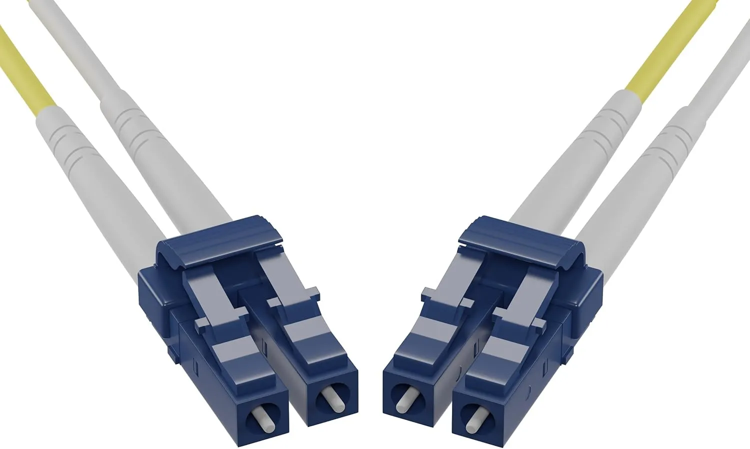Fiber Optic Patch Cable, Lc-lc, 9 125 Singlemode Duplex, Yellow, 10M
