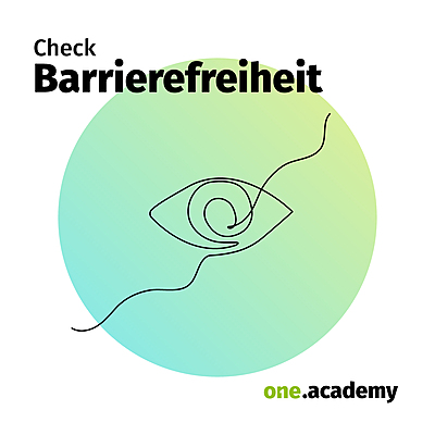 one.academy: Check Barrierefreiheit