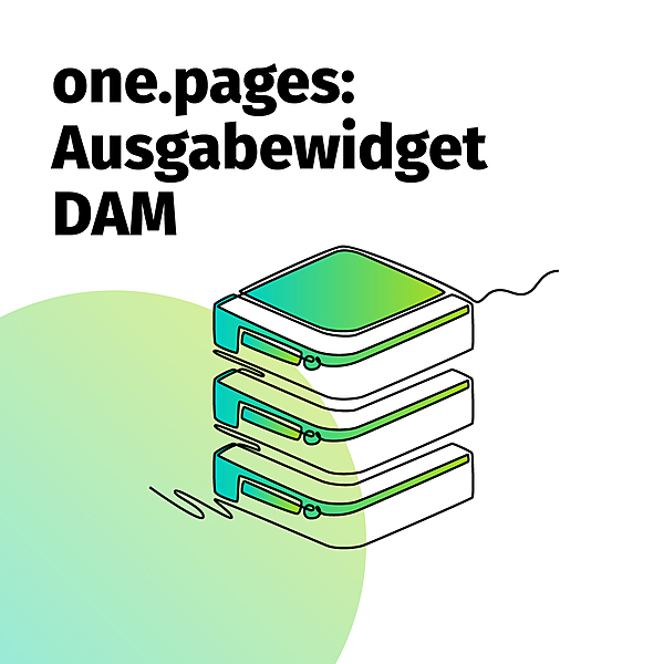 one.pages Ausgabewidget DAM