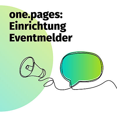 one.pages: Einrichten Eventmelder