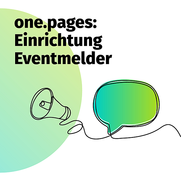one.pages: Einrichten Eventmelder one.pages: Einrichten Eventmelder