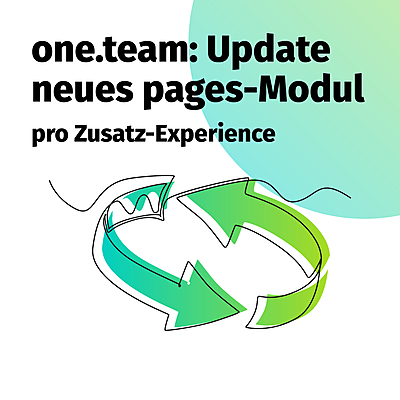 one.team: Update neues pages-Modul / pro zusätzlicher Experience